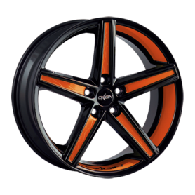 Jante aluminium Oxigin 18 Concave, 10x22 ET40 5x114,3 72,6, foil orange Felgenbett u. Speichen