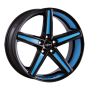 Jante aluminium Oxigin 18 Concave, 10x22 ET40 5x120 76,9, foil blue Felgenbett u. Speichen