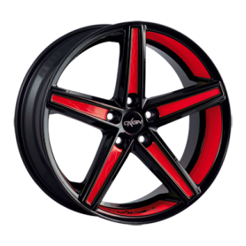 Jante aluminium Oxigin 18 Concave, 10x22 ET45 5x108 72,6, foil red Felgenbett u. Speichen