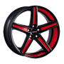 Jante aluminium Oxigin 18 Concave, 10x22 ET45 5x108 72,6, foil red Felgenbett u. Speichen