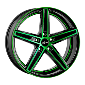 Jante aluminium Oxigin 18 Concave, 10x22 ET45 5x130 71,6, neon green polish