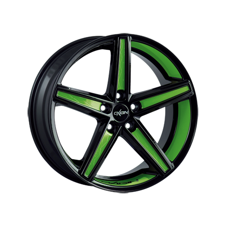 Jante aluminium Oxigin 18 Concave, 10x22 ET45 5x130 71,6, foil green Felgenbett u. Speichen