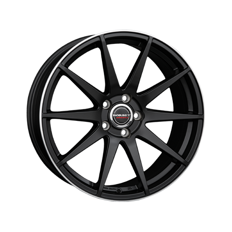 Jante aluminium Borbet GTX, 10x20 ET40 5x112 66,5, black rim polished matt