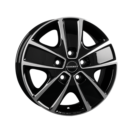 Jante aluminium Borbet CWG, 6x16 ET68 5x130 78,1, black polished