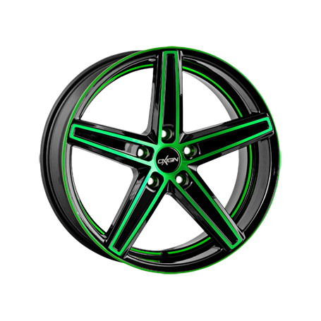 Jante aluminium Oxigin 18 Concave, 9x21 ET28 5x112 66,6, neon green polish
