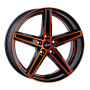 Jante aluminium Oxigin 18 Concave, 9,5x19 ET35 5x114,3 72,6, orange polish