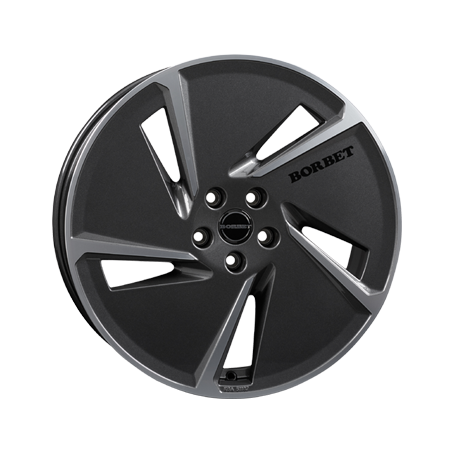 Jante aluminium Borbet AE, 7,5x20 ET45 5x112 72,5, mistral anthracite polished glossy
