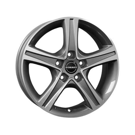 Jante aluminium Borbet CWD, 7x17 ET55 5x120 65,1, mistral anthracite polished glossy