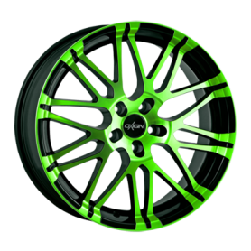 Jante aluminium Oxigin 14 Oxrock, 7,5x17 ET42 5x114,3 72,6, neon green polish