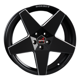 Jante aluminium Borbet A neu, 8x17 ET42 5x108 63,3, black matt