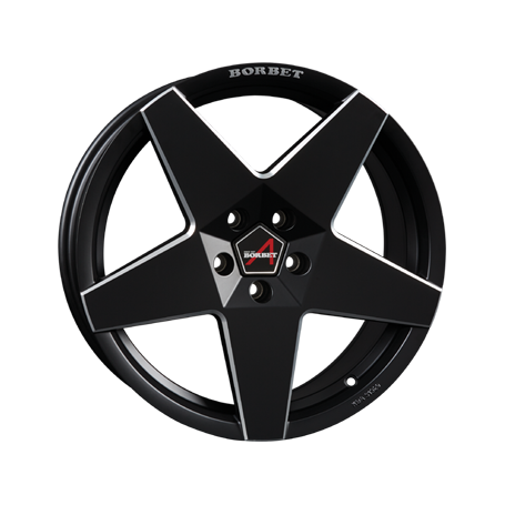 Jante aluminium Borbet A neu, 8x17 ET42 5x108 63,3, black matt