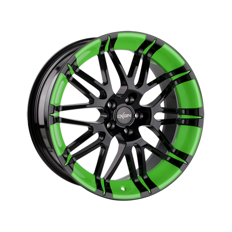 Jante aluminium Oxigin 14 Oxrock, 10x22 ET50 5x112 72,6, foil green