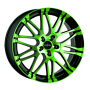 Jante aluminium Oxigin 14 Oxrock, 10x22 ET50 5x112 72,6, neon green polish