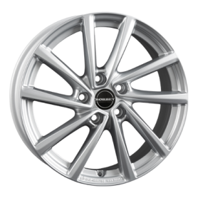 Jante aluminium Borbet V, 7x16 ET48 5x112 66,5, crystal silver