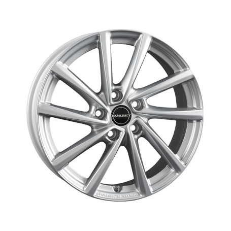 Jante aluminium Borbet V, 7x16 ET48 5x112 66,5, crystal silver