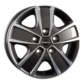 Jante aluminium Borbet CWG, 6x16 ET68 5x118 71,1, mistral anthracite polished glossy
