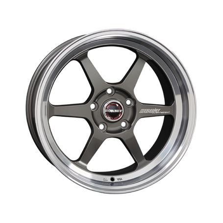 Jante aluminium Borbet DB8GT, 8,5x18 ET20 5x120 72,5, graphite rim polished