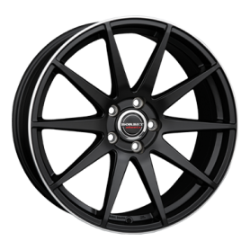 Jante aluminium Borbet GTX, 8,5x19 ET40 5x114,3 72,5, black rim polished matt