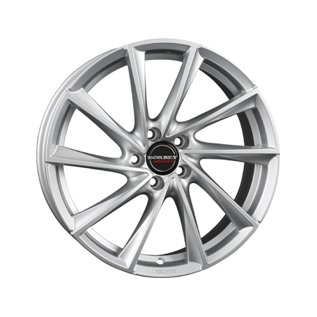 Jante aluminium Borbet VTX, 9,5x19 ET51 5x112 66,5, brillant silver