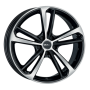 Jante aluminium MAK Nurburg, 9,5x21 ET25 5x112 66,45, black mirror