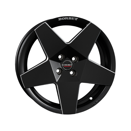 Jante aluminium Borbet A neu, 7,5x17 ET30 4x98 58,1, black matt