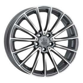 Jante aluminium MAK Komet, 7,5x17 ET40 5x112 66,6, gun metal - mirror face