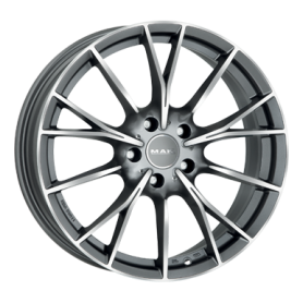 Jante aluminium MAK Fabrik, 8x18 ET52 5x120 72,6, gun metal - mirror face