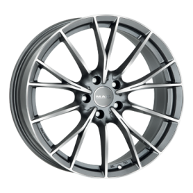 Jante aluminium MAK Fabrik-D, 9x20 ET44 5x120 72,6, gun metal - mirror face