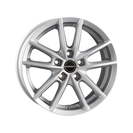 Jante aluminium Borbet W, 6x15 ET43 5x108 72,5, crystal silver