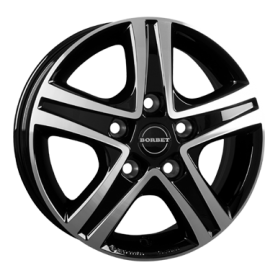 Jante aluminium Borbet CWD, 6x16 ET68 5x130 78,1, black glossy polished