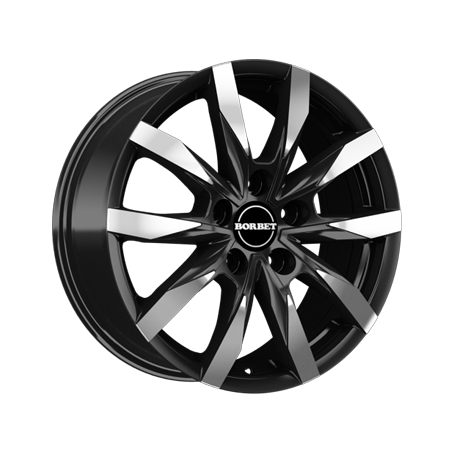 Jante aluminium Borbet CW5, 7,5x18 ET53 5x118 71,1, black polished matt