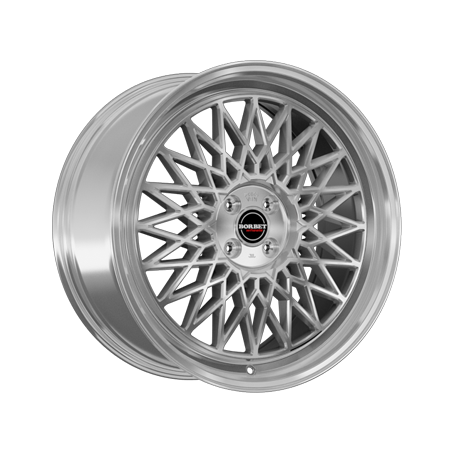 Jante aluminium Borbet B, 7x17 ET38 4x100 64, silver rim polished