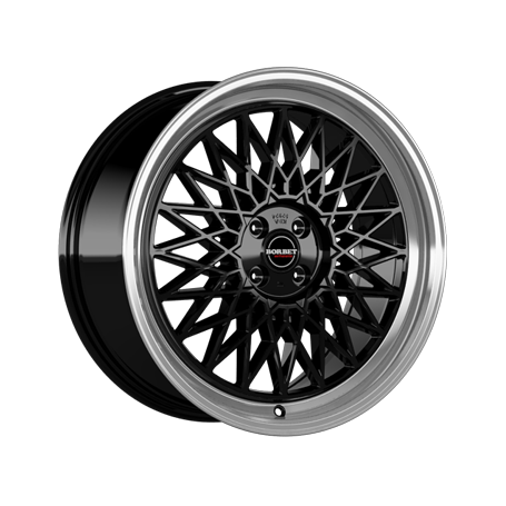 Jante aluminium Borbet B, 7x17 ET30 4x100 64, black rim polished