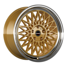 Jante aluminium Borbet B, 8x17 ET30 5x112 66,5, gold rim polished