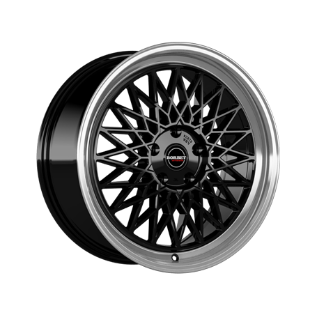 Jante aluminium Borbet B, 8,5x19 ET45 5x112 66,6, black rim polished