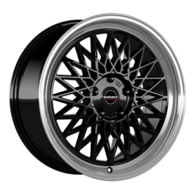 Jante aluminium Borbet B, 8,5x19 ET40 5x108 63,4, black rim polished