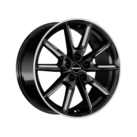 Jante aluminium Borbet LX18, 8x18 ET40 5x112 66,6, black matt silver spoke rim