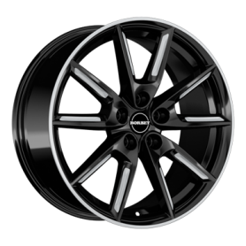 Jante aluminium Borbet LX18, 8x18 ET40 5x114,3 72,5, black matt silver spoke rim