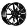 Jante aluminium Borbet LX18, 8x18 ET40 5x114,3 72,5, black matt silver spoke rim