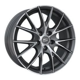 Jante aluminium MSW 25, 6x15 ET22 4x108 65,1, matt titan voll poliert