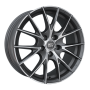Jante aluminium MSW 25, 6x15 ET22 4x108 65,1, matt titan voll poliert