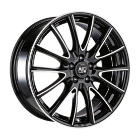 Jante aluminium MSW 86, 6,5x16 ET42 4x100 63,4, schwarz poliert