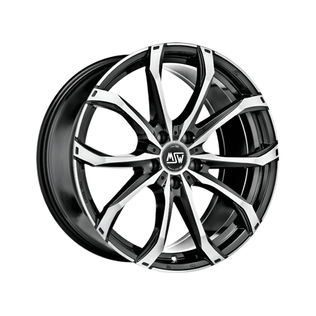 Jante aluminium MSW 48, 7,5x17 ET40 5x127 71,6, gloss black full polished