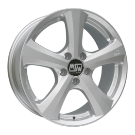 Jante aluminium MSW 19, 6x14 ET38 5x100 57,1, full silver