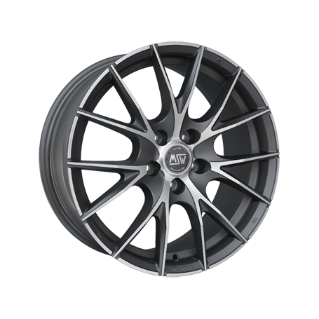 Jante aluminium MSW 25, 9x18 ET34 5x110 65,06, matt titan voll poliert