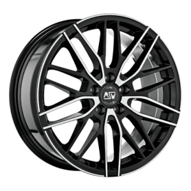Jante aluminium MSW 72, 7x17 ET45 5x112 73,1, gloss black full polished