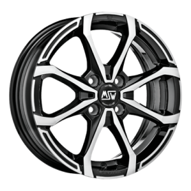 Jante aluminium MSW X4, 5,5x14 ET24 4x108 65,1, gloss black full polished