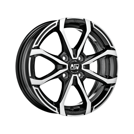 Jante aluminium MSW X4, 5,5x14 ET40 4x100 63,3, gloss black full polished