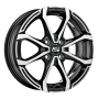 Jante aluminium MSW X4, 5,5x14 ET40 4x100 63,3, gloss black full polished