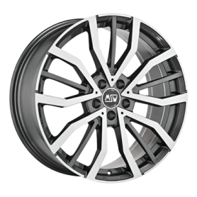 Jante aluminium MSW 49, 8x18 ET48 5x112 66,5, gloss gun metal poliert